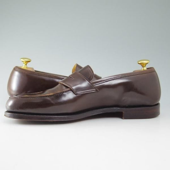 極美品★クロケット＆ジョーンズ US10E/UK9.5程度【定価￥128,520-★コードバン/ダークブラウン】ラルフローレン/パープルレーベル/Crockett＆Jones★b700