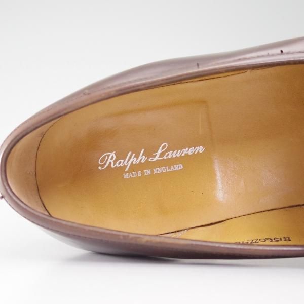 極美品★クロケット＆ジョーンズ US10E/UK9.5程度【定価￥128,520-★コードバン/ダークブラウン】ラルフローレン/パープルレーベル/Crockett＆Jones★b700