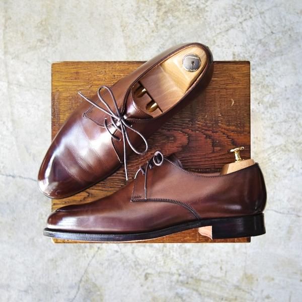 極美品★クロケット＆ジョーンズ 7.5E【★ポールスミス コレクション別注/Paul Smith】317ラスト/Vフロント/Crockett＆Jones★b702