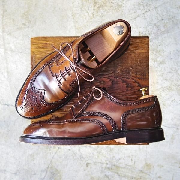美品★クロケット＆ジョーンズ US9.5/UK9【★希少色!!コードバン/ブラウン/茶】ラルフローレン別注/Ralph Lauren/Crockett＆Jones★b703
