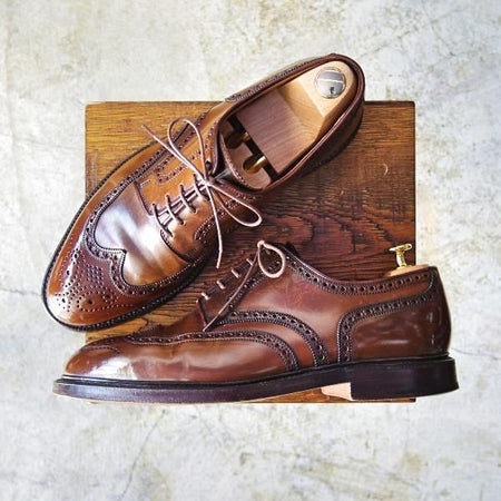 美品★クロケット＆ジョーンズ US9.5/UK9【★希少色!!コードバン/ブラウン/茶】ラルフローレン別注/Ralph Lauren/Crockett＆Jones★b703