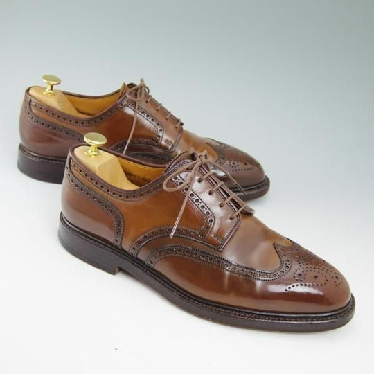 美品★クロケット＆ジョーンズ US9.5/UK9【★希少色!!コードバン/ブラウン/茶】ラルフローレン別注/Ralph Lauren/Crockett＆Jones★b703