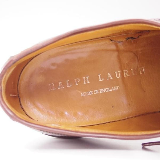 美品★クロケット＆ジョーンズ US9.5/UK9【★希少色!!コードバン/ブラウン/茶】ラルフローレン別注/Ralph Lauren/Crockett＆Jones★b703