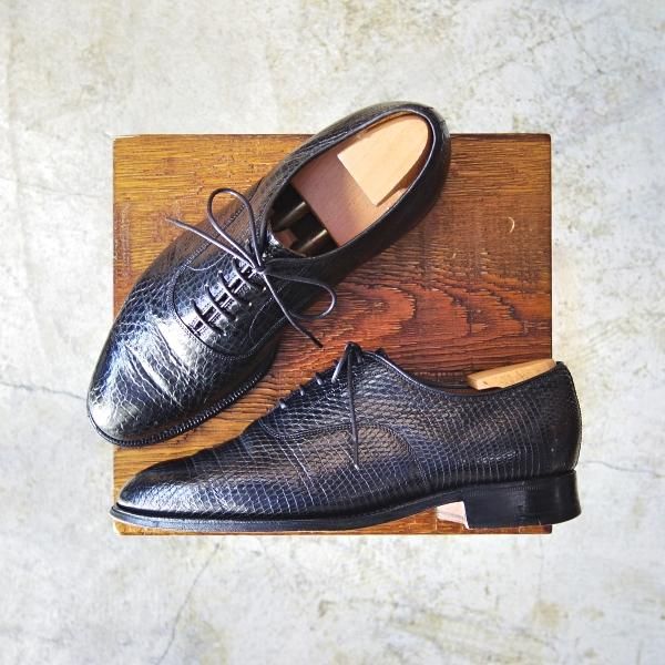 超希少★チャーチ 60F/UK6【★リザード革仕様/REAL LIZARD/別注限定品】旧チャーチ/84ラスト/3都市ロゴ/Church's★b705