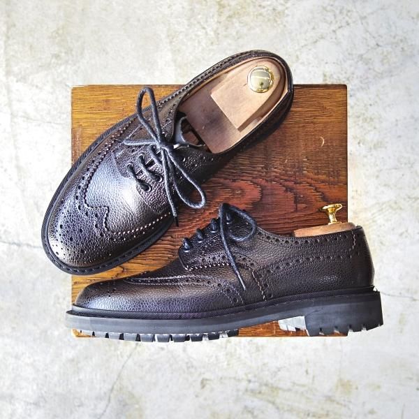 極美品★チャーチ 70G/UK7【★133ラスト/GORSLEY/グレインレザー】4都市ロゴ/フルブローグ/カントリーシューズ/短靴/Church's★b706