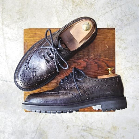 極美品★チャーチ 70G/UK7【★133ラスト/GORSLEY/グレインレザー】4都市ロゴ/フルブローグ/カントリーシューズ/短靴/Church's★b706