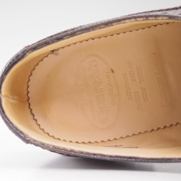 極美品★チャーチ 70G/UK7【★133ラスト/GORSLEY/グレインレザー】4都市ロゴ/フルブローグ/カントリーシューズ/短靴/Church's★b706