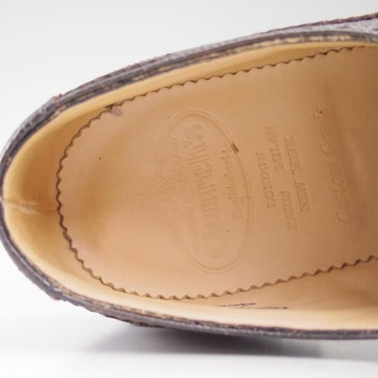 極美品★チャーチ 70G/UK7【★133ラスト/GORSLEY/グレインレザー】4都市ロゴ/フルブローグ/カントリーシューズ/短靴/Church's★b706