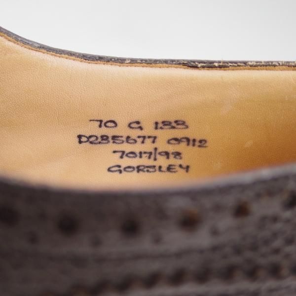 極美品★チャーチ 70G/UK7【★133ラスト/GORSLEY/グレインレザー】4都市ロゴ/フルブローグ/カントリーシューズ/短靴/Church's★b706