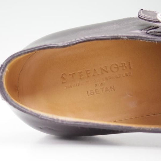 極上★(伊)ステファノビ SIZE 7【★グッドイヤーウェルテッド製法/ISETAN別注】ダブルモンク/Uチップ/伊勢丹/STEFANOBI★b709