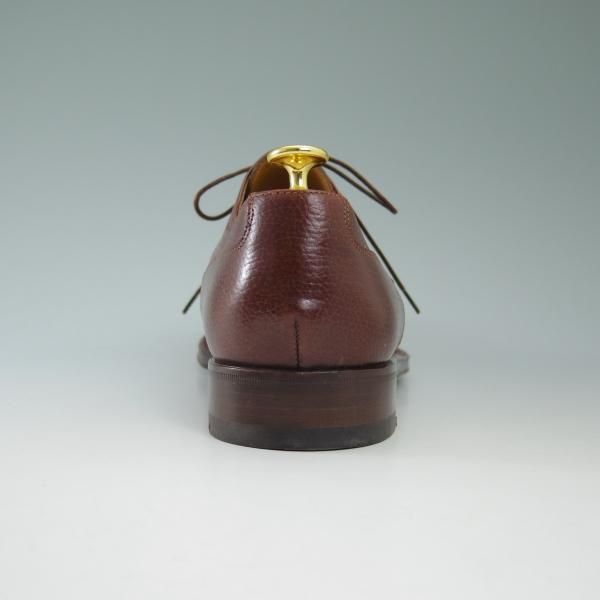 極美品★サントーニ SIZE 5.5【★ブラックラピド製法/CLASSICOライン】Uチップ/シボ革/スコッチグレイン/ヒドゥンチャネル/Santoni★b713