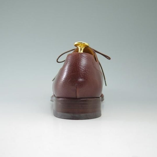 極美品★サントーニ SIZE 5.5【★ブラックラピド製法/CLASSICOライン】Uチップ/シボ革/スコッチグレイン/ヒドゥンチャネル/Santoni★b713