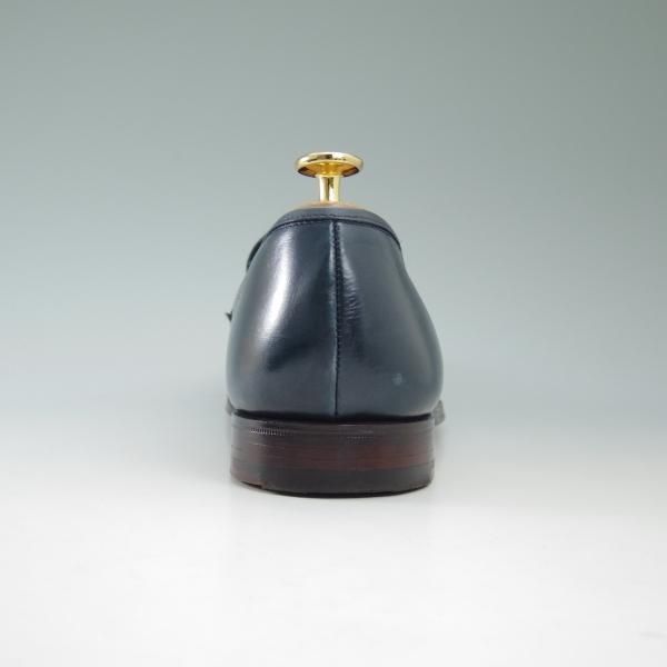 美品★クロケット＆ジョーンズ 7.5E【★ポールスミス コレクション別注/Paul Smith】ネイビー/コインローファー/Crockett＆Jones★b714
