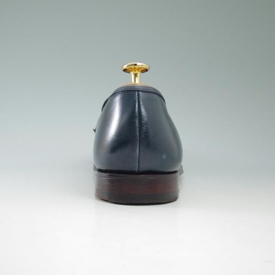 美品★クロケット＆ジョーンズ 7.5E【★ポールスミス コレクション別注/Paul Smith】ネイビー/コインローファー/Crockett＆Jones★b714