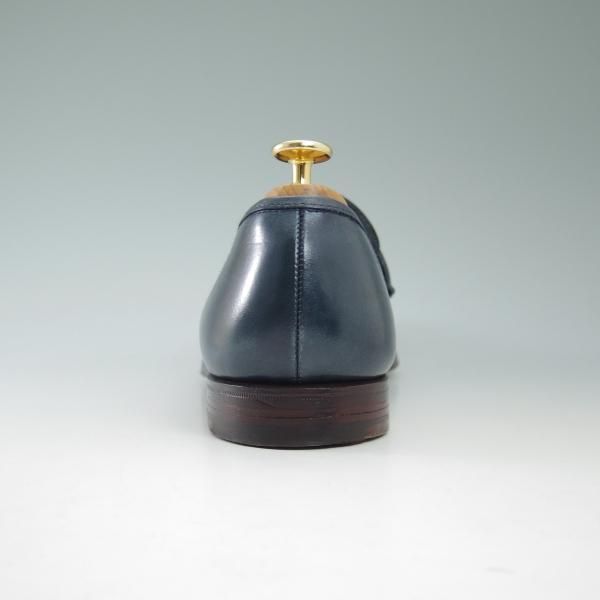 美品★クロケット＆ジョーンズ 7.5E【★ポールスミス コレクション別注/Paul Smith】ネイビー/コインローファー/Crockett＆Jones★b714