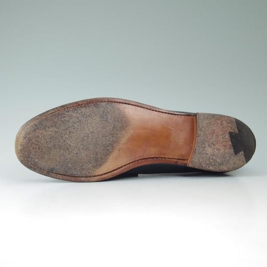 美品★クロケット＆ジョーンズ 7.5E【★ポールスミス コレクション別注/Paul Smith】ネイビー/コインローファー/Crockett＆Jones★b714