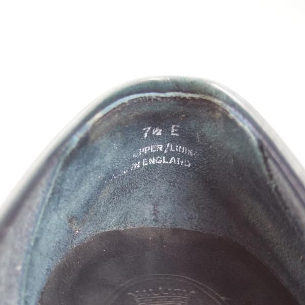 美品★クロケット＆ジョーンズ 7.5E【★ポールスミス コレクション別注/Paul Smith】ネイビー/コインローファー/Crockett＆Jones★b714