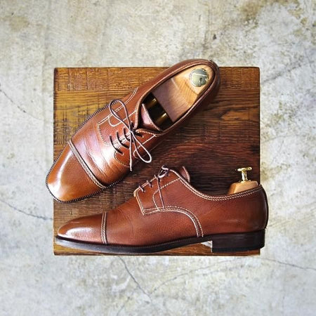 極上★(伊)マンニーナ(レディース) SIZE 38【★ストレートチップ/スコッチグレイン】シボ革/カーフ/MANNINA★b717