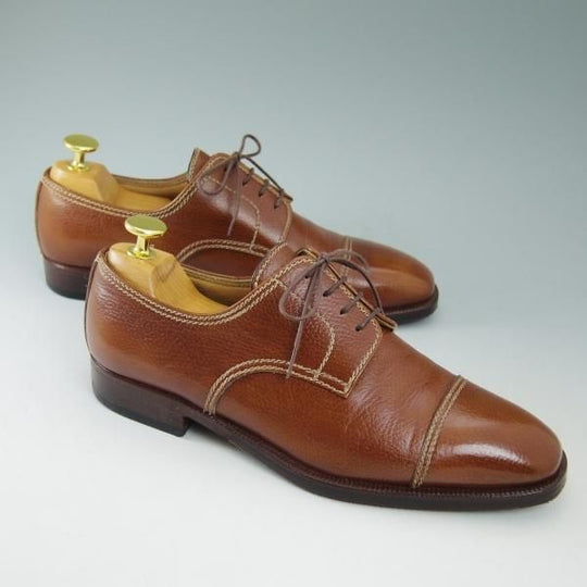 極上★(伊)マンニーナ(レディース) SIZE 38【★ストレートチップ/スコッチグレイン】シボ革/カーフ/MANNINA★b717