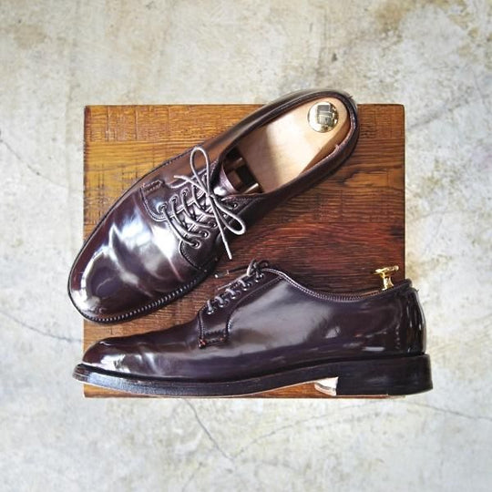 極貴重★オールデン 7.5C【★コードバン仕様/BROOKS BROTHERS別注】A765/ブルックスブラザーズ/プレーントゥ/Alden★b719