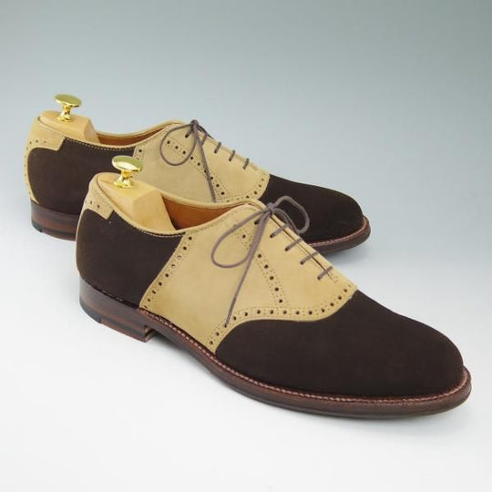 極美品★オールデン 9D【★(米)The Shoe Mart別注】99220F/バリーラスト/スエード/コンビ/サドルシューズ/Bootmaker Edition/Alden★b720
