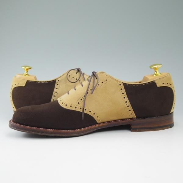 極美品★オールデン 9D【★(米)The Shoe Mart別注】99220F/バリーラスト/スエード/コンビ/サドルシューズ/Bootmaker Edition/Alden★b720