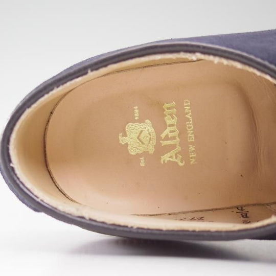 極美品★オールデン 7.5D【★希少!!アンライニング仕様】バリーラスト/29331F/スエード/プレーントゥ/Alden★b722