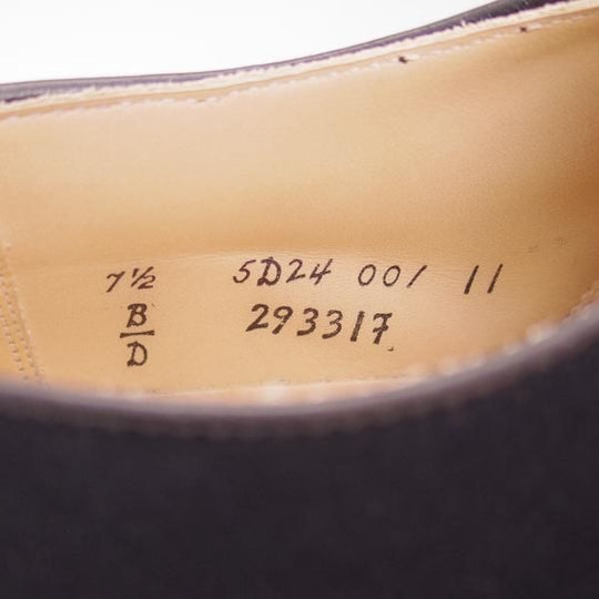 極美品★オールデン 7.5D【★希少!!アンライニング仕様】バリーラスト/29331F/スエード/プレーントゥ/Alden★b722