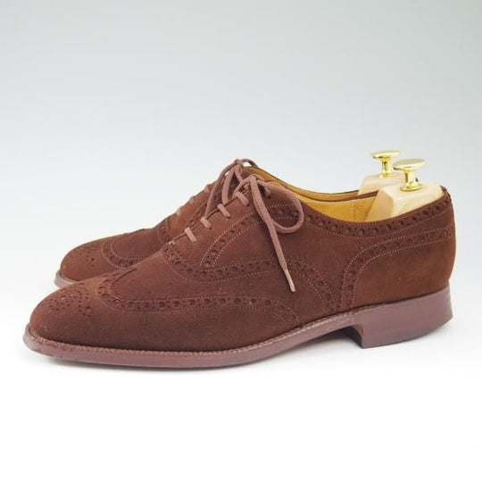 極上★チャーチ 80F/UK8【★希少!!アンテロープ革/REAL CAPE BUCK/旧チャーチ】73ラスト/3都市ロゴ/スエード/フルブローグ/Church's★b724