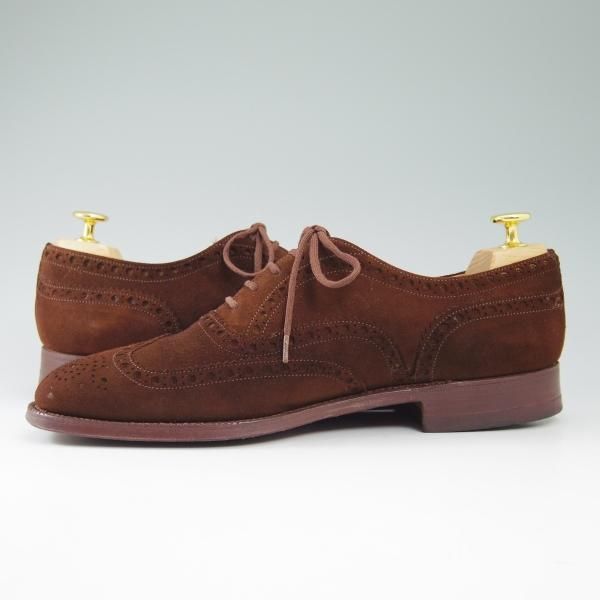 極上★チャーチ 80F/UK8【★希少!!アンテロープ革/REAL CAPE BUCK/旧チャーチ】73ラスト/3都市ロゴ/スエード/フルブローグ/Church's★b724