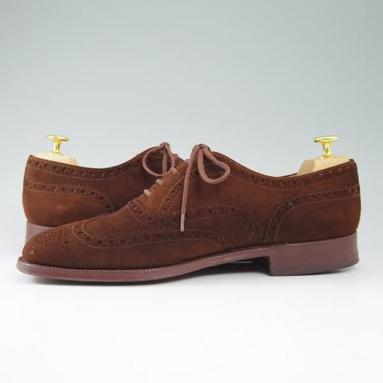 極上★チャーチ 80F/UK8【★希少!!アンテロープ革/REAL CAPE BUCK/旧チャーチ】73ラスト/3都市ロゴ/スエード/フルブローグ/Church's★b724