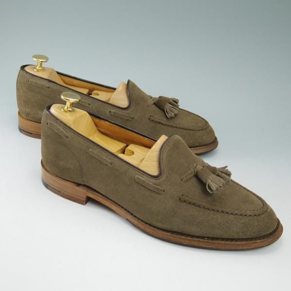 極上★チャーチ 75F/UK7.5【★フォスバリー/FOSBURY】93ラスト/4都市ロゴ/スエード/タッセルローファー/Church's★b725