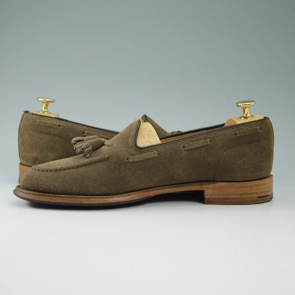 極上★チャーチ 75F/UK7.5【★フォスバリー/FOSBURY】93ラスト/4都市ロゴ/スエード/タッセルローファー/Church's★b725