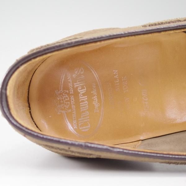 極上★チャーチ 75F/UK7.5【★フォスバリー/FOSBURY】93ラスト/4都市ロゴ/スエード/タッセルローファー/Church's★b725