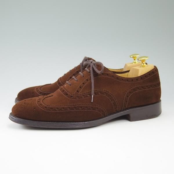 極上★チャーチ 75F/UK7.5【★チェットウィンド/CHETWYND】173ラスト/4都市ロゴ/スエード/フルブローグ/Church's★b726