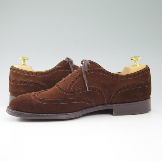 極上★チャーチ 75F/UK7.5【★チェットウィンド/CHETWYND】173ラスト/4都市ロゴ/スエード/フルブローグ/Church's★b726