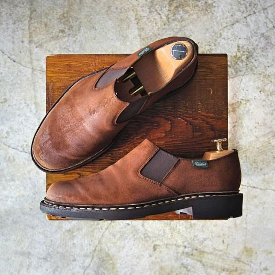 極上★パラブーツ SIZE 6【★ワックススエード仕様/PHOTON/フォトン】TEXソール/スリッポン/サイドゴアシューズ/Paraboot★b729