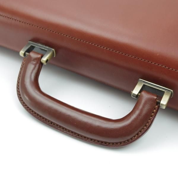 極美品★(英)ラザフォード製/Rutherfords【★英国製 レザー ブリーフケース】メンズ ビジネス バッグ★N4960