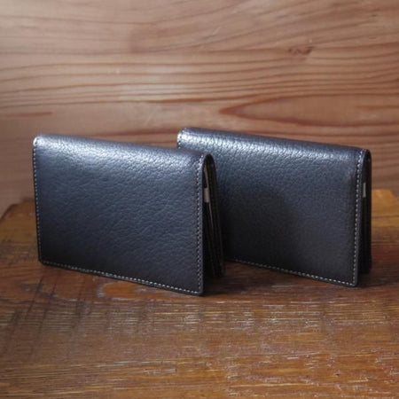 未使用★CYPRIS/キプリス【2個セット★鹿革/DEER SKIN】名刺入れ/レザー 黒/カードケース★b733