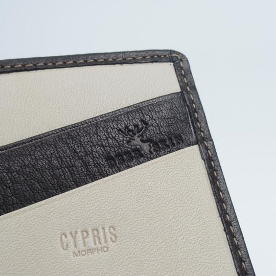 未使用★CYPRIS/キプリス【2個セット★鹿革/DEER SKIN】名刺入れ/レザー 黒/カードケース★b733