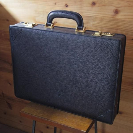 極上★ロエベ/LOEWE【★アタッシュケース/黒】メンズ レザー ビジネス バッグ★N4970
