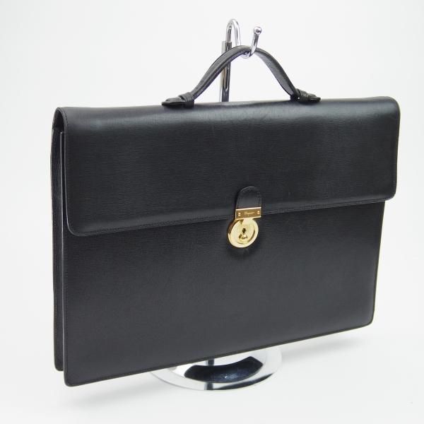 極上★(伊)サルヴァトーレ・フェラガモ/Ferragamo【★鞄】ブリーフケース/レザー 黒/メンズ ビジネス バッグ/Salvatore★N4971