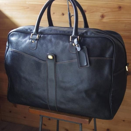 極上★ダンヒル/DUNHILL【★鞄】ボストンバッグ/ショルダー付/メンズ ビジネス レザー バッグ★N4974