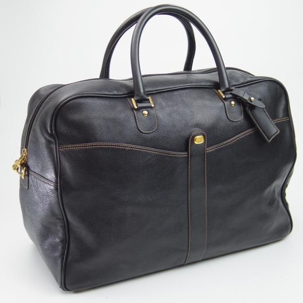 極上★ダンヒル/DUNHILL【★鞄】ボストンバッグ/ショルダー付/メンズ ビジネス レザー バッグ★N4974