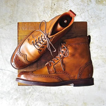 美品★(米)アレンエドモンズ 8D【貴重★カントリーブーツ/Dalton】カーフ/茶/メンズ/ALLEN EDMONDS★b737
