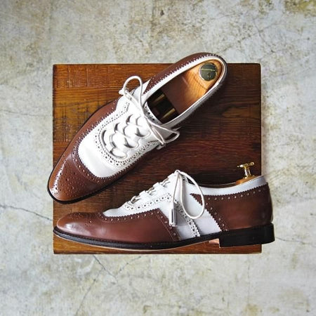極美品★チャーチ(レディース) SIZE 37.5【★ケルマーシュ/KELMARSH/コンビカラー】4都市ロゴ/ギリーシューズ/Church's★b744