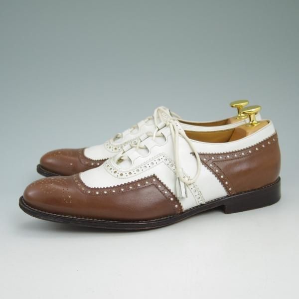 極美品★チャーチ(レディース) SIZE 37.5【★ケルマーシュ/KELMARSH/コンビカラー】4都市ロゴ/ギリーシューズ/Church's★b744