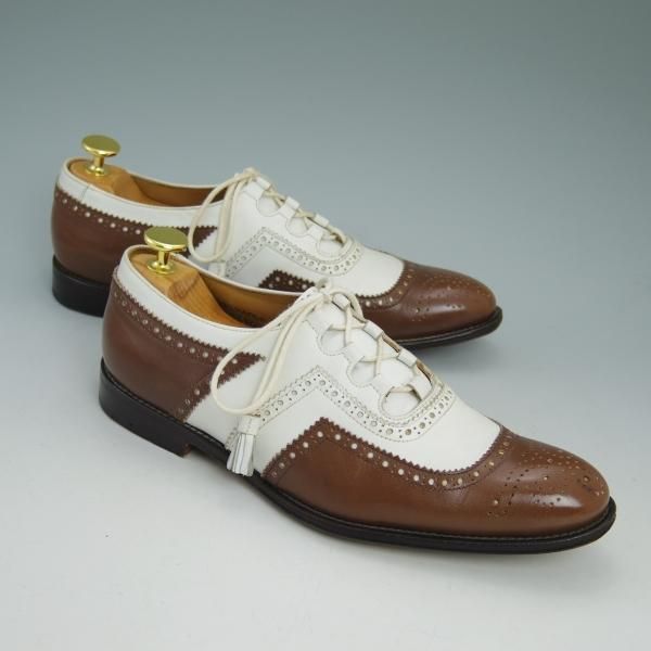 極美品★チャーチ(レディース) SIZE 37.5【★ケルマーシュ/KELMARSH/コンビカラー】4都市ロゴ/ギリーシューズ/Church's★b744