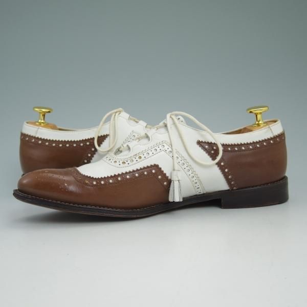 極美品★チャーチ(レディース) SIZE 37.5【★ケルマーシュ/KELMARSH/コンビカラー】4都市ロゴ/ギリーシューズ/Church's★b744
