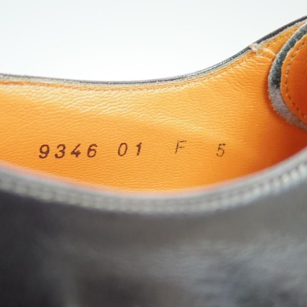 極上★(伊)サントーニ SIZE 5【★パンチドキャップトゥ】カーフ/9346/01Santoni★b755